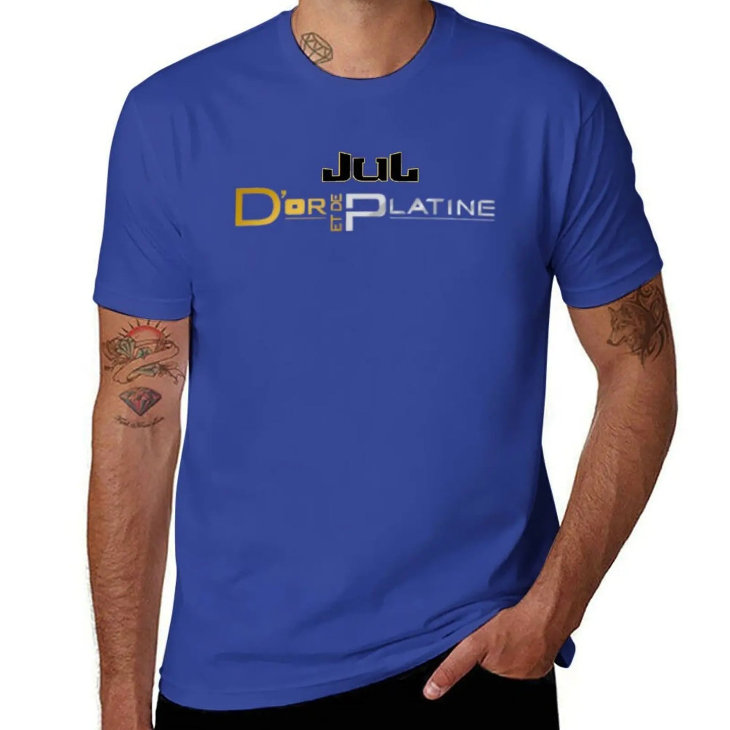 T-shirt Jul Or & Platine – Édition spéciale | Imprimé Graphique | Grandes Tailles Disponibles