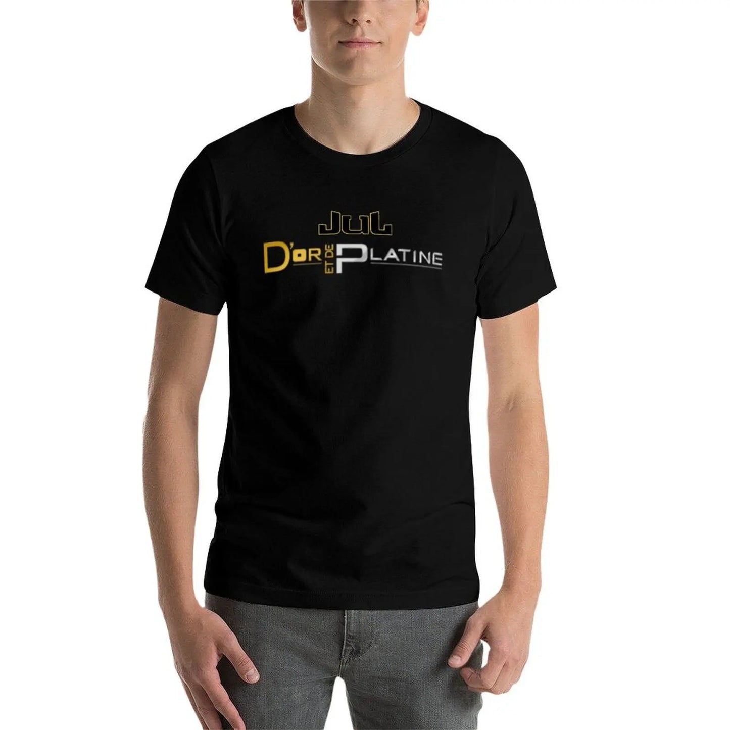 T-shirt Jul Or & Platine – Édition spéciale | Imprimé Graphique | Grandes Tailles Disponibles